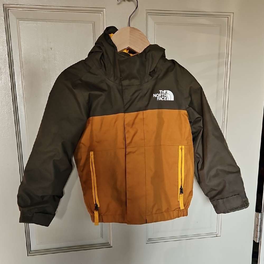 The North Face Kids Raincoat - Olive and Mustard